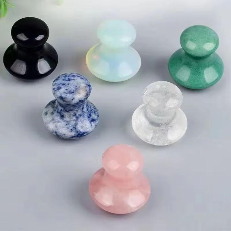 Natural Jade Mushroom Shape Quartz Gua Sha Massage Tool Crystal Guasha Stone For Spa Relaxing Meditation Scraping Massager