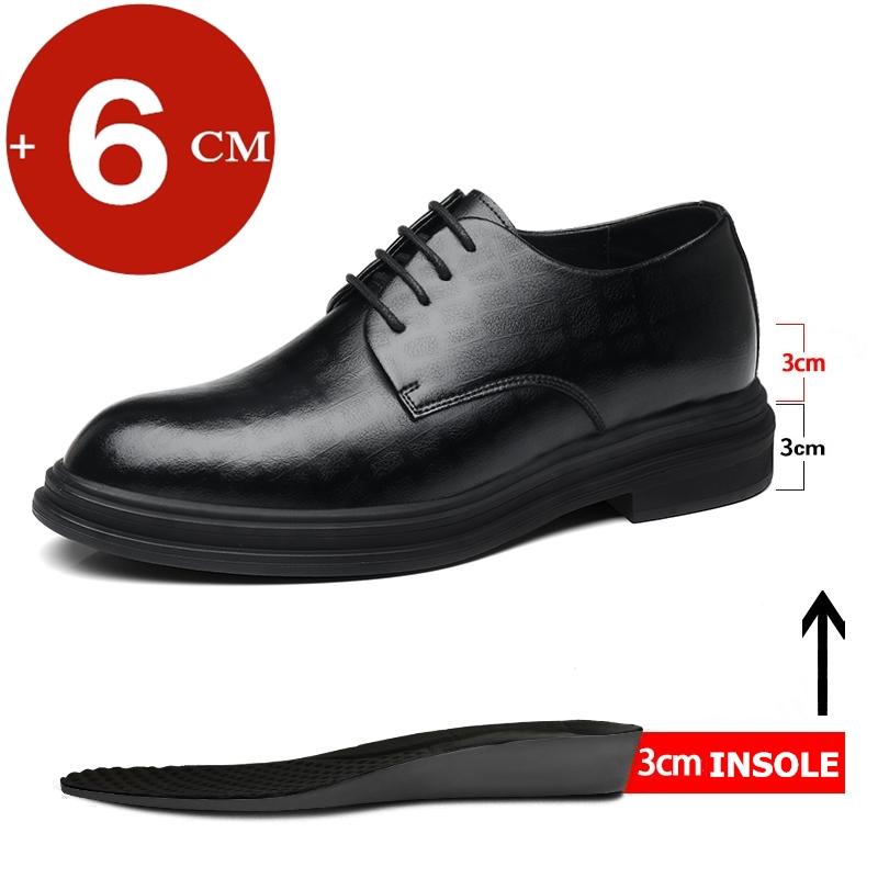 Summer Elevator Shoes Men Dress Shoes 3/6/8 Cm Men Formal Shoes Hollow Classic Business Luxury Men Oxfords Footwear Suit Shoes