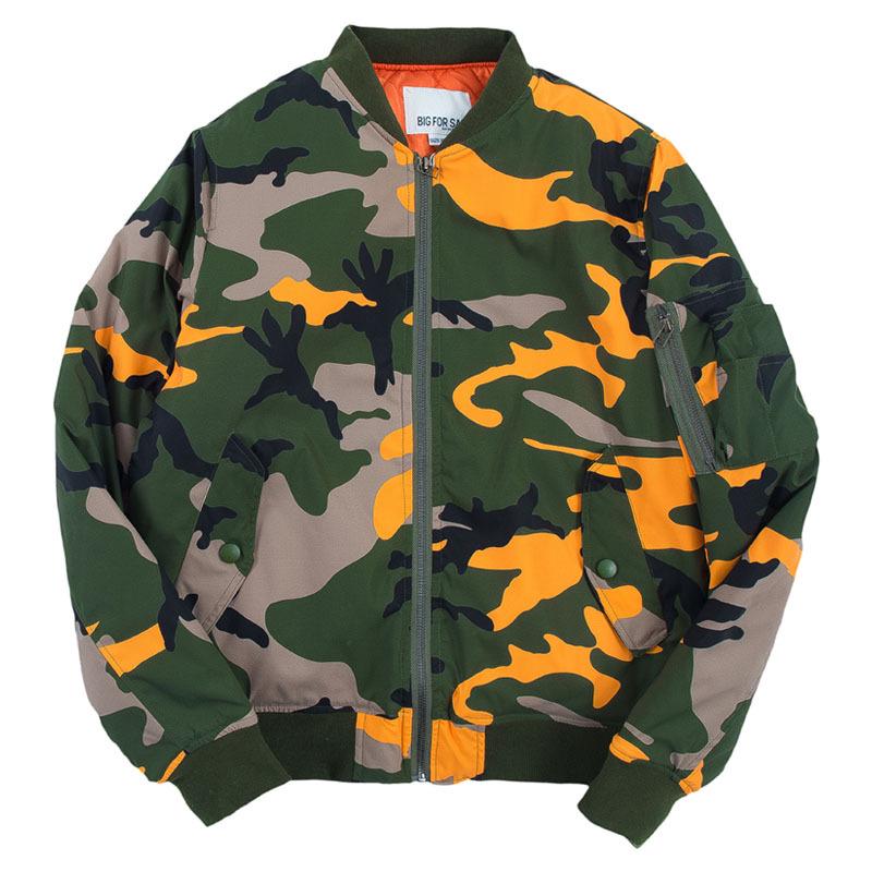 Męska kurtka pilotka MA1 w kamuflażu: Modna kurtka bejsbolowa inspirowana Siłami Powietrznymi USA na jesień/zimę