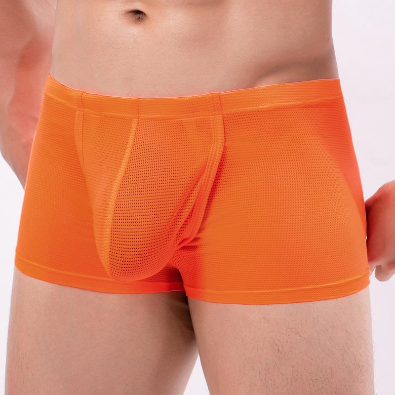 Ademende Nylon Boxer Briefs voor Mannen in de Zomer: Modieus, Comfortabel, Sexy, Middelhoge Taille, High-End Zacht C2-12