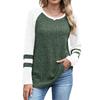 IHUASU Women's Fashion Casual O-Neck Long Sleeve Blouses & Shirts