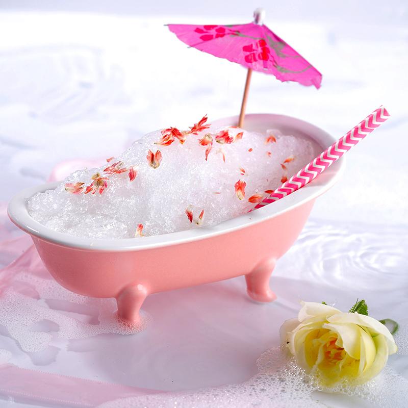 Bunte Macaron-Badewanne Eiscreme-Dessertschalen Keramik-Backschale Spezialitätenrestaurant Obstsalat Snackbehälter Soßenschale