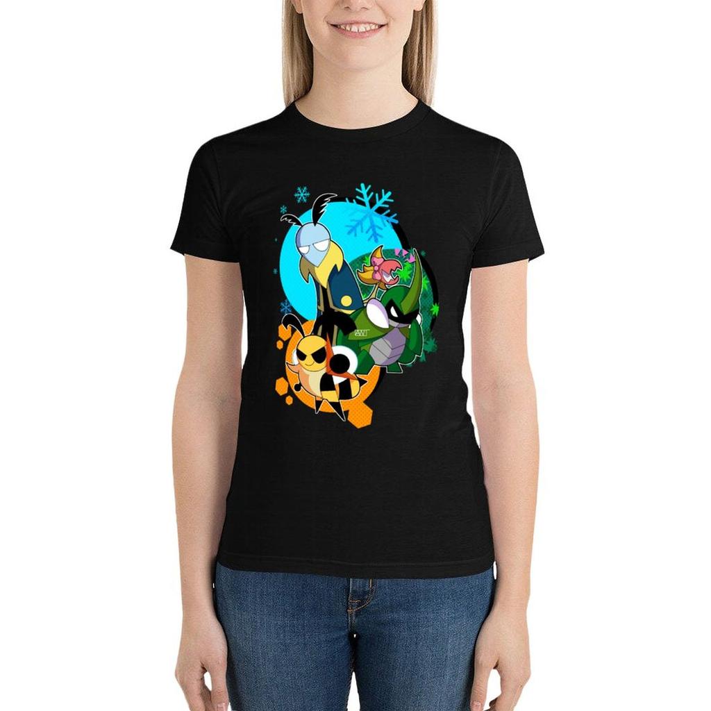 Bugs On A Fable T-Shirt Summer Clothes Aesthetic Clothing Animal Print Anime Clothes Tight Shirts For Women