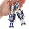 12/24Pcs Wooden Nutcracker Soldier Pendant Mixed Style Christmas Home Decoration  New Year