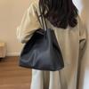 Yogodlns High Quality Large Capacity Bucket Bag Woman New Fashion Texture Hand Bill Shoulder Bag Everything Work Commute Armpit Tote Purses