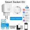 Tuya 16A,20A Smart Plug WiFi Socket EU Power Monitoring Timing Function Works with Alexa, Google Home, Alice, Smart Life Home