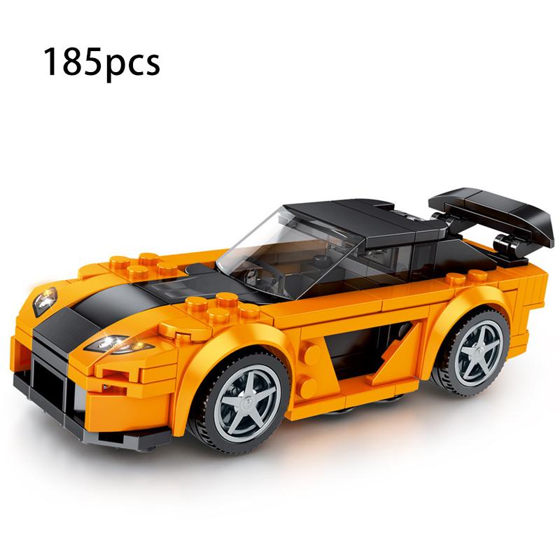 Speed Super Race Car Racing Rally Model Building Blocks Sports Kits City Classic Great Vehicle Kids Toys Technique