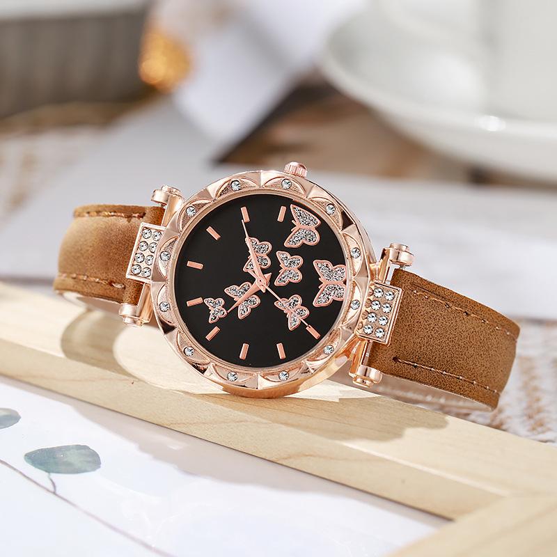 New Ladies Watch, Fashionable Personalized Simple Watch, Butterfly Digital Belt Watch