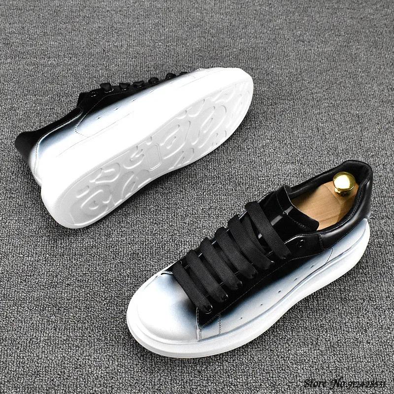 Mode Herrenschuhe Leder Männlich Herren Herren Sneaker Schuhe für Herren Luxus Designer Slipper Plateau Herren Leder Herrenschuhe
