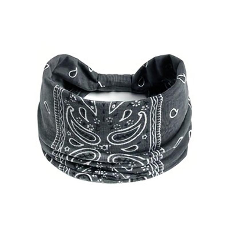 

Wide Headbands Women Knotted Turban Headband Elastic Non Slip Hairbands Boho Head Wraps Workout Leopard Yoga Cotton Hair Scarfs серый