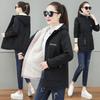 Modischer Damenmantel mit Kapuze aus Kunstpelz, Parka mit Reißverschluss im koreanischen Stil, neue Winteroberbekleidung aus dicker Baumwolle, schlankmachendes Design, Polyester, lässiger Stil