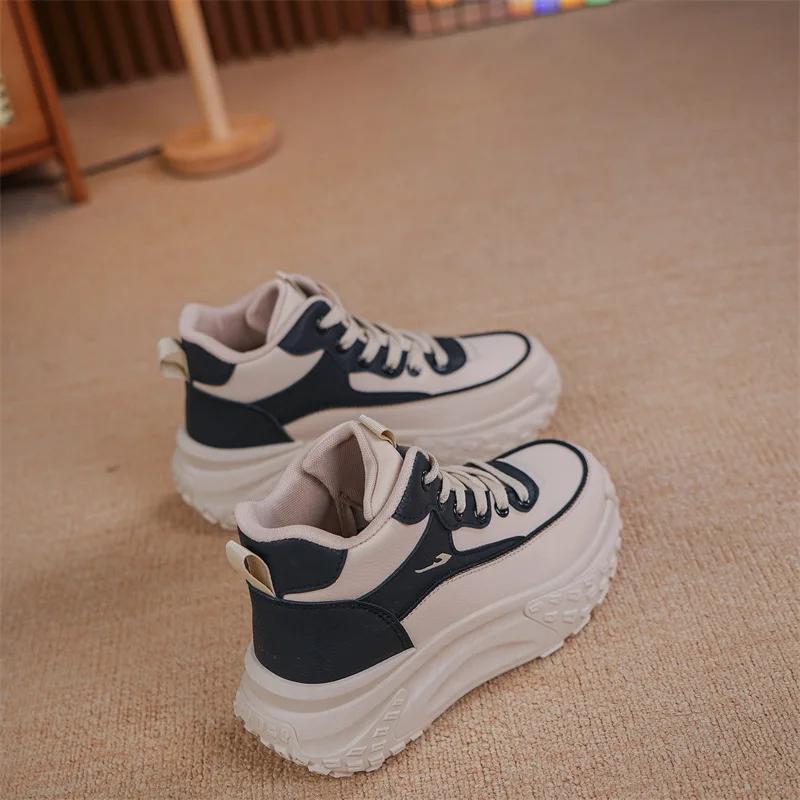 Fashion Women's Sneakers Breathable Vulcanized Platform Women Ankle Boots Casual Shoes Platform Running Shoes for Women Tenis De Mujer