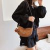 Vintage Pu Small Shoulder Bag With Zipper Closure For Street Style Fashion