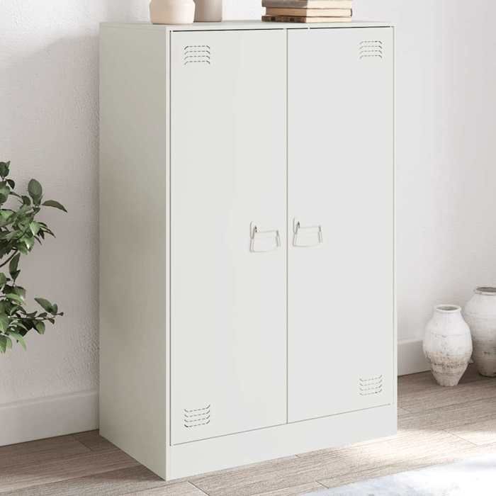 VidaXL Buffet White 67x39x107 Cm Steel, Cabinet, Sideboard, Storage Cabinet, Cabinets, Cupboard, Highboard, 841666