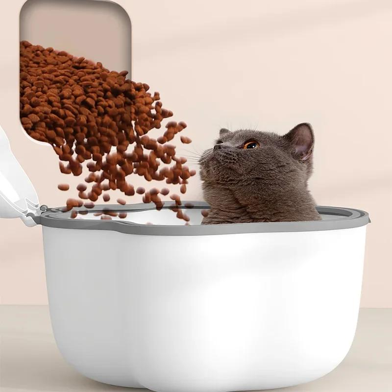 Pet Food Storage Bucket Large Capacity Sealed Cat Dog Food Cute Storage Container Preservative Insect Proof Moisture Resistant