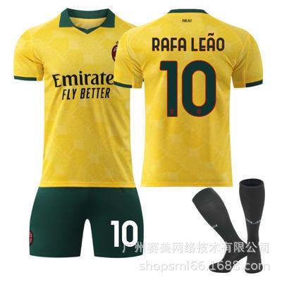 2025-26 Season AC Milan Two-guest Football Uniform Children's Set 10 Leo 14 Modric Ibrahimovic Jersey