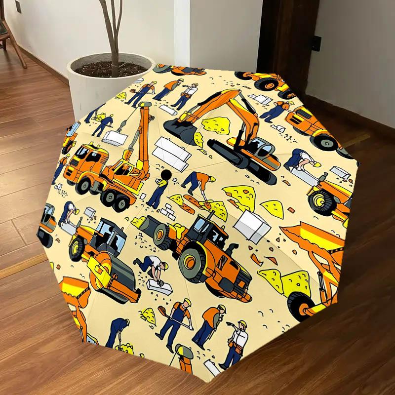 1PZ Lavoratori Edili Veicoli da Cantiere Ombrello-8 Stecche Rinforzato Portatile Pieghevole da Viaggio Adatto a Tutte le Stagioni