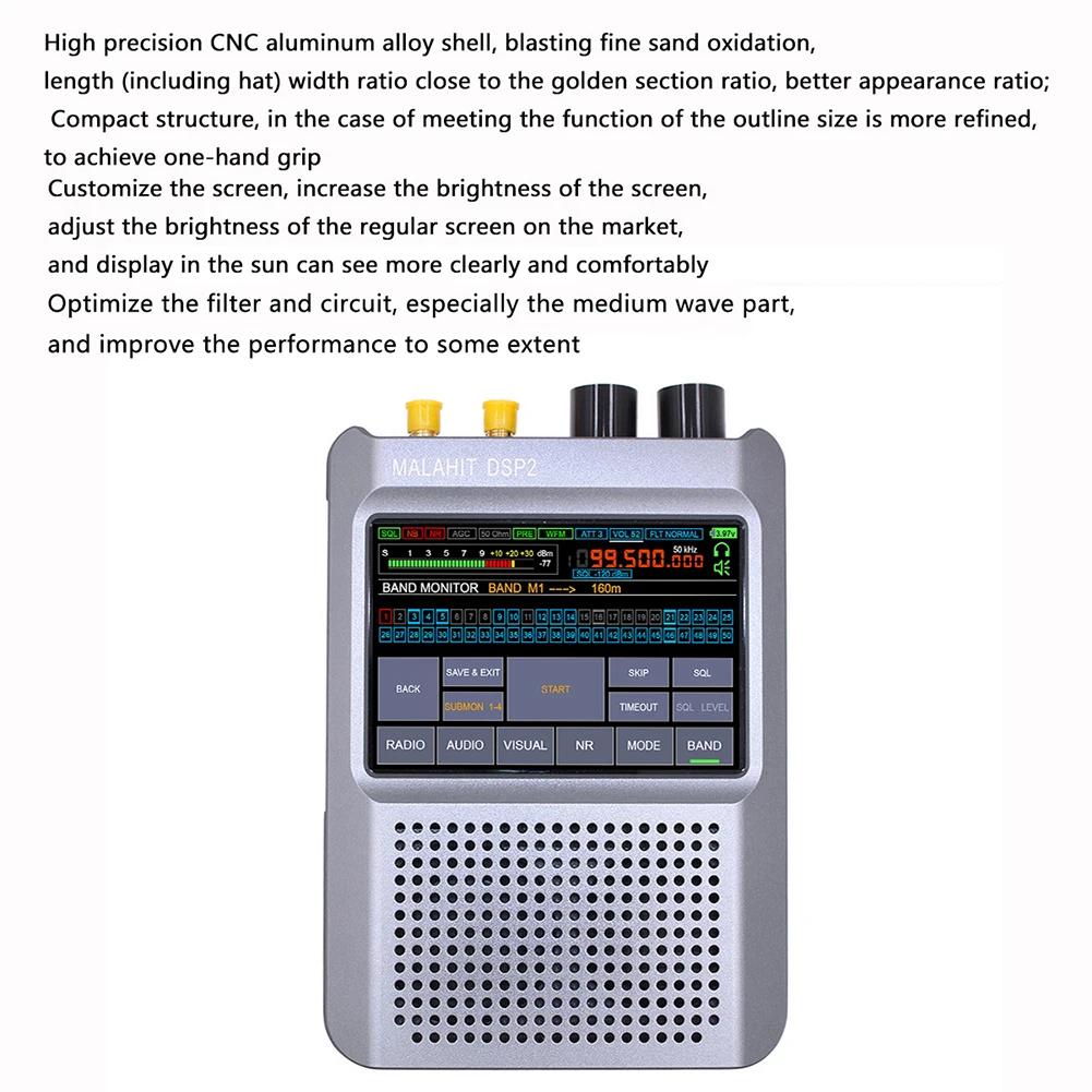 New Firmware 2.30 2nd Generation Malahit-DSP2 SDR Malachite Receiver Radio 10kHz-380MHz 404MHz-2GHz AM FM Radio 3.5” Touch LCD