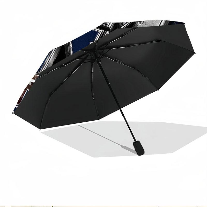 Dallas Cowboys Print Automatic Open Close Umbrella, Portable Foldable Umbrella, for Outdoor Commute Camping Trip, Ideal Birthday Gift