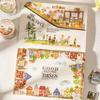 1 Roll Washi Tape 2m Small Town Daily Life Dining Trellis PET Tape Scrapbook DIY & Handbook For Phone Case Notebook Decoration