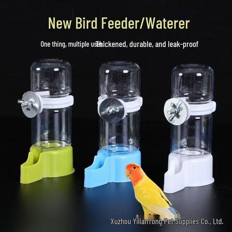 

Automatic Bird Kettle with Striking Pin - Small Pet Waterer & Parrot Chewing Accessory Parrot Water and Food Feeder - Dual Purpose - 1 белый