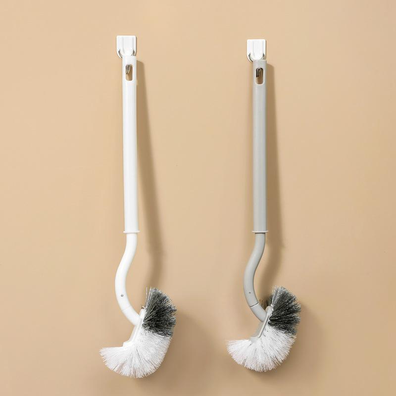 Brosse de Toilette en Plastique à Long Manche avec Crochet de Suspension pour un Nettoyage Efficace