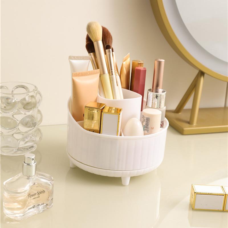 1PCS 360° Rotating Cosmetic Organizer Desktop Small Items Storage Shelf for Home Dresser, Bathroom Countertop, Desk Organizer.