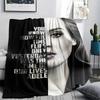 1PC Adele Print Flannel Blanket, High quality All Seasons, Home Decor, Warmth and Comfort, Perfect for Christmas Gifts