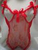 Large Sexy Underwear Sexy Lace Bow Open Crotch Dew Milk Three-point Style
