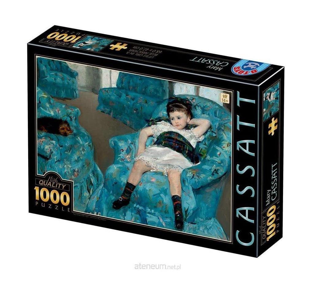 D-Toys 1000-piece jigsaw puzzle, 77387-CA01, Mary Cassatt: Little Girl in a Blue Armchair, 47 x 68 cm