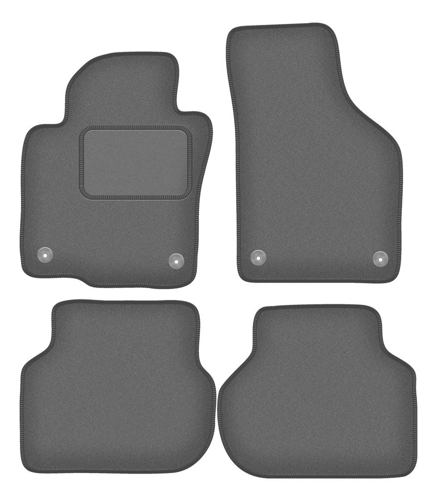 Velour Graphite Car Mats For: Volkswagen Jetta VI Sedan, Station Wagon, Variant (2010-2018)