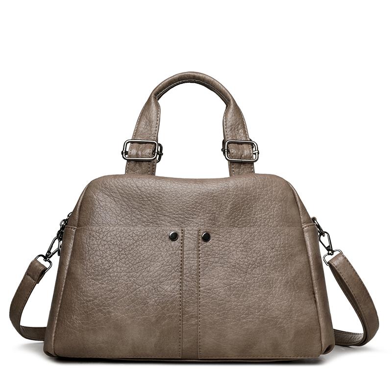 Bolsa Tote Grande Capacidade PU Feminina Multicompartimentos para o Dia a Dia Ombro Transversal