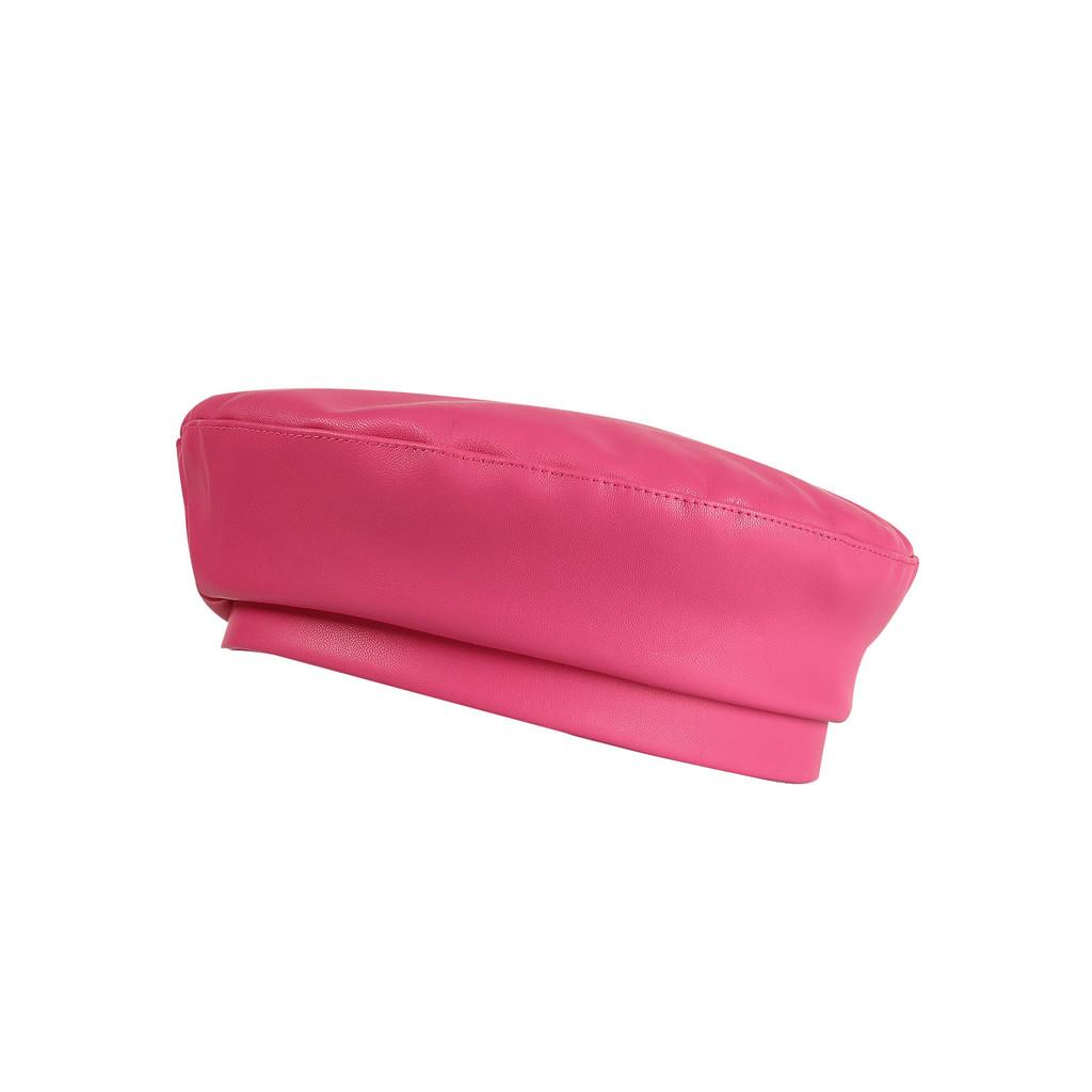 Pu Elegant Leather Beret Summer Essential Timeless Vintage Design