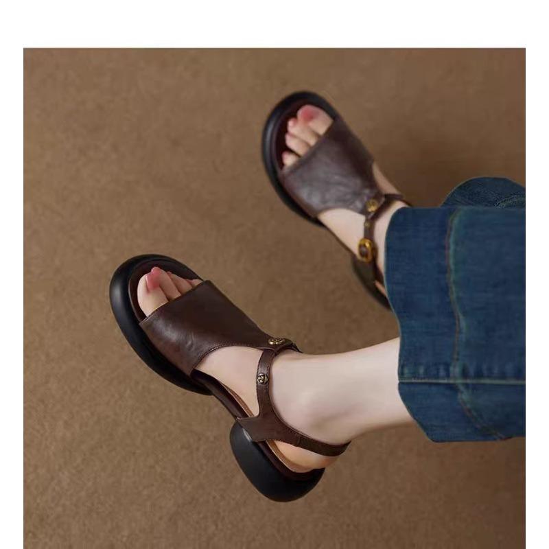 Fashion Open Toe Platform Block Heel Sandals Women 2025 Summer New Casual Roman Women's Shoes