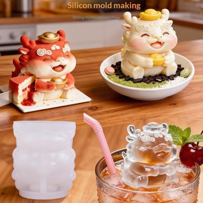 3D Silikonform Pferd Tapfere Truppen Fisch DIY Eisskulptur Fondant Süßigkeiten Schokolade Form Gips Harz Formen Kuchen Dekorationswerkzeuge