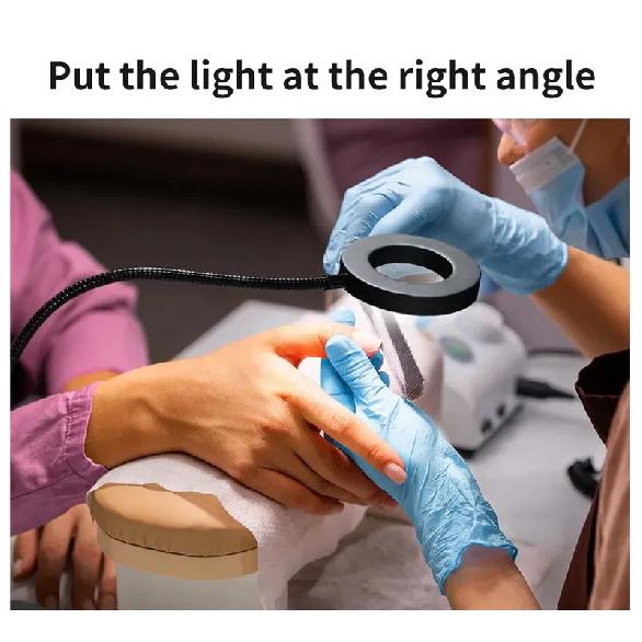 Flexible Desk Lamp LED Illuminated 5X Magnifying 3 Colors LED Magnifying Glass for Soldering Iron Repair/Craft /Hobby /Nail