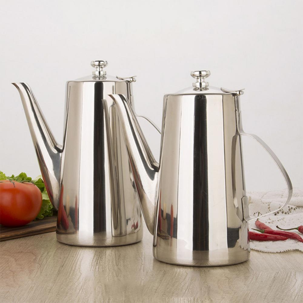1.5/2L Stainless Steel Long Mouth Water Coffee Teapots Kettle Home Kitchen Tool