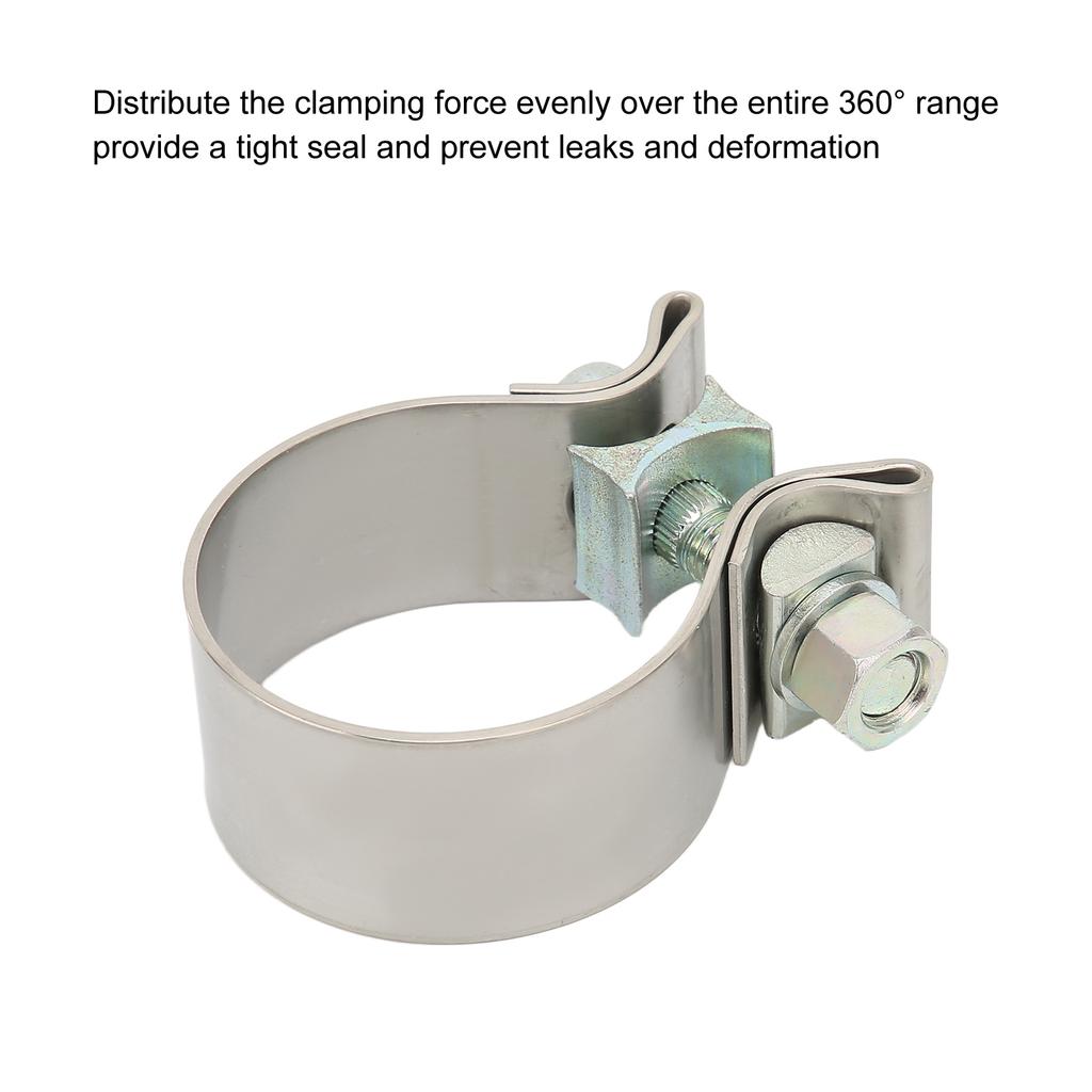 Exhaust Band Seal Clamps Rustproof Muffler Clamp High Hardness for Downpipe Header Manifold Exhaust Band Seal Clamps