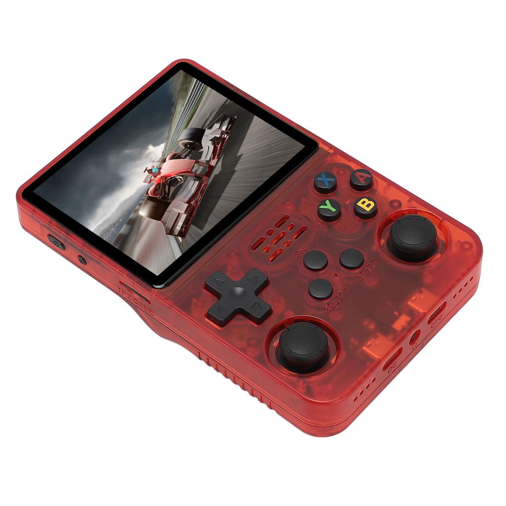 Handheld-Spielekonsole Weinrot 3,5 Zoll 640x480 IPS-Display Dualer 3D-Joystick Retro 3200MAH Handheld