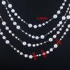 50CM 1M Plastic Imitation Pearl Ball Beaded Chain 3-8mm Multisize Beads Copper Chains Necklace Earring Cloth DIY Jewelry Making