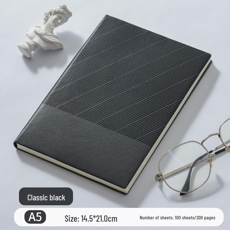A5 Slanted Grain Notebook with Custom Logo Gift Box - Business Diary Set