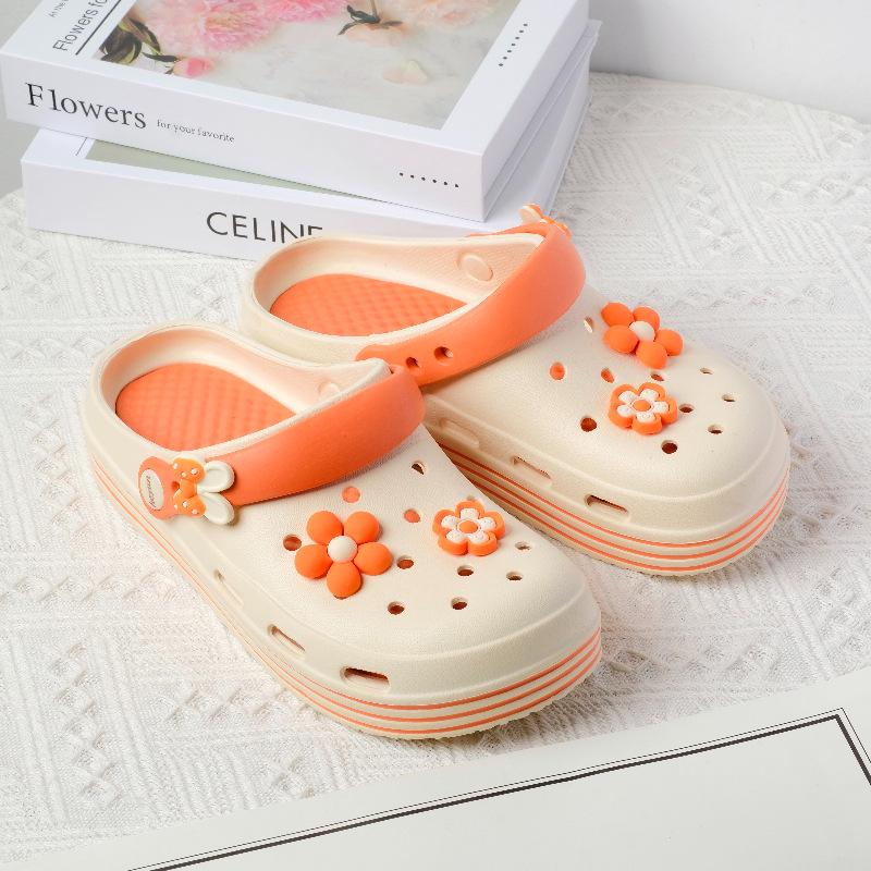 Women's Trendy Summer Floral Clogs – Stylish, Versatile, Thick-Soled Flats with Unique Comfort