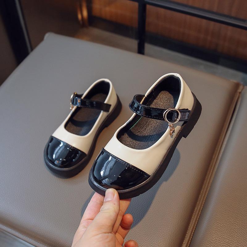 Children Leather Shoes Girl Comfortable Black Flats Kid's Campus Beige School Shoes Casual Shoes Kids Size 23 To 36