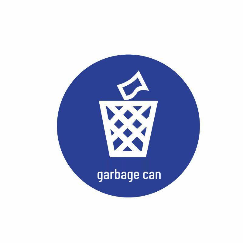 Desktop Waste Baskets with ID Labels 8x8cm