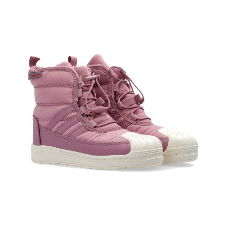 adidas Originals SUPERSTAR 360 2.0 Cushioning Abrasion Resistant Thermal High Top Kids Lifestyle Shoes Orchid Purple ID9726