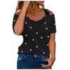 Fashion Women's Sexy Color Round Neck Small Love Loose Casual Temperament Top