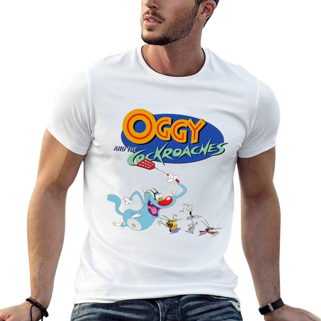 Oggy und die Kakerlaken (72) T-Shirt Mann T-Shirt Ästhetische Kleidung T-Shirts für Männer Grafik