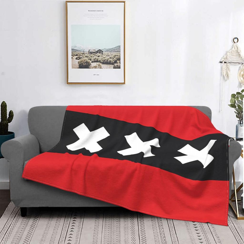 Amsterdam Flagge Eine ultraweiche Mikrofleece-Decke