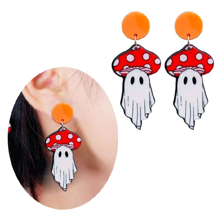 Flowers Stud Earring Cute Spook Dangle Earrings for Women Girls Thanksgiving