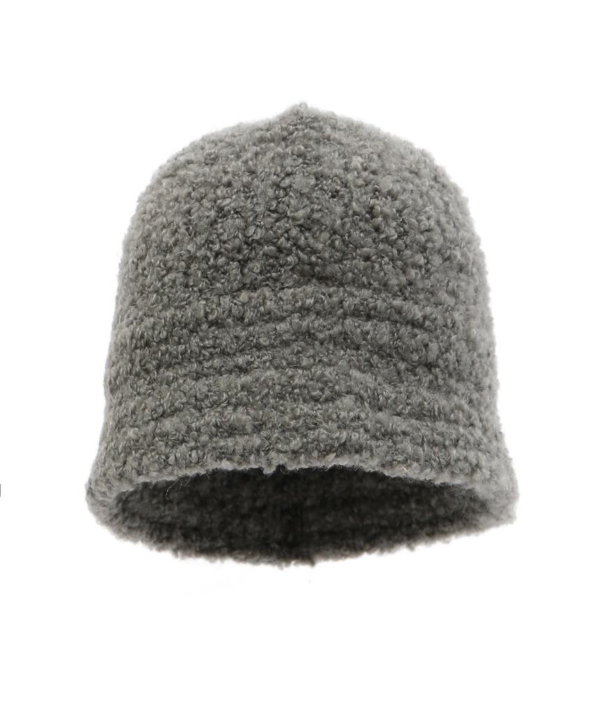 Eondeokeonteulolseutyudio Winter Knit Bucket Hat Knit Bucket / Mohair Boucle / Charcoal